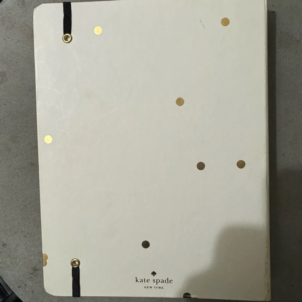 KATE SPADE ♠️ GOLD CONFETTI DOT PARTY PLANNER